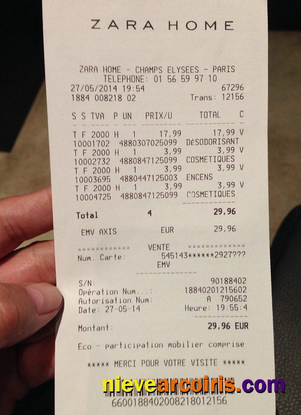 Zara home payment check